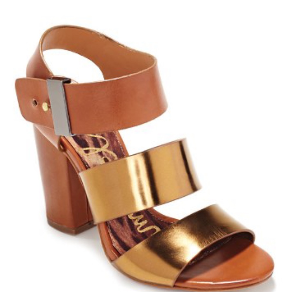 Sam Edelman Yelena Bronze Leather Strappy Sandal 9